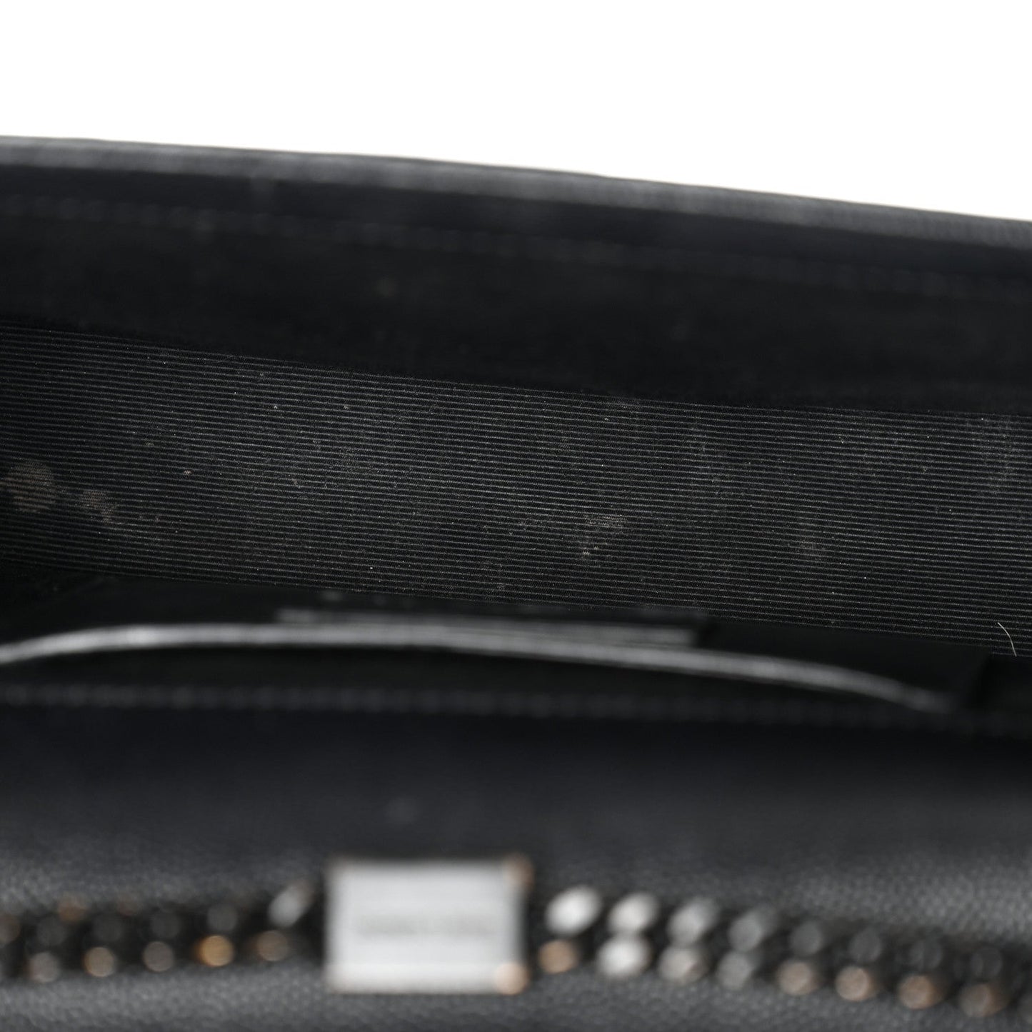 Grain De Poudre Medium Classic Monogram Monochrome Kate Satchel Black