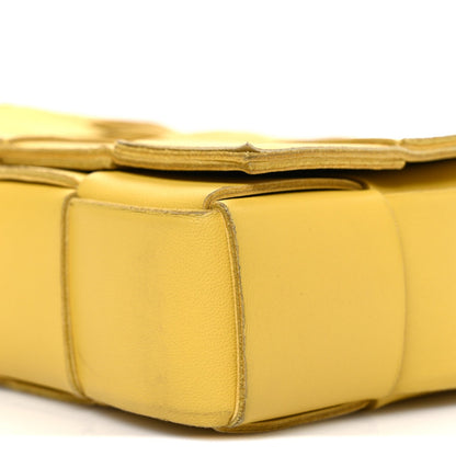 Lambskin Maxi Intrecciato Small Cassette Crossbody Bag Gold