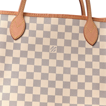 Damier Azur Neo Neverfull MM Rose Ballerine