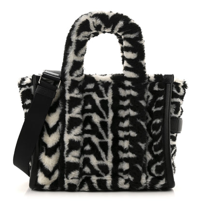 Polyester Cotton Oversized Monogram Medium Traveler Tote Bag Black Ivory