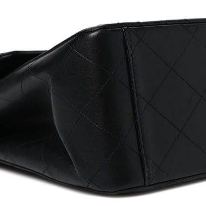 Lambskin Quilted XL Jumbo Single Flap Black