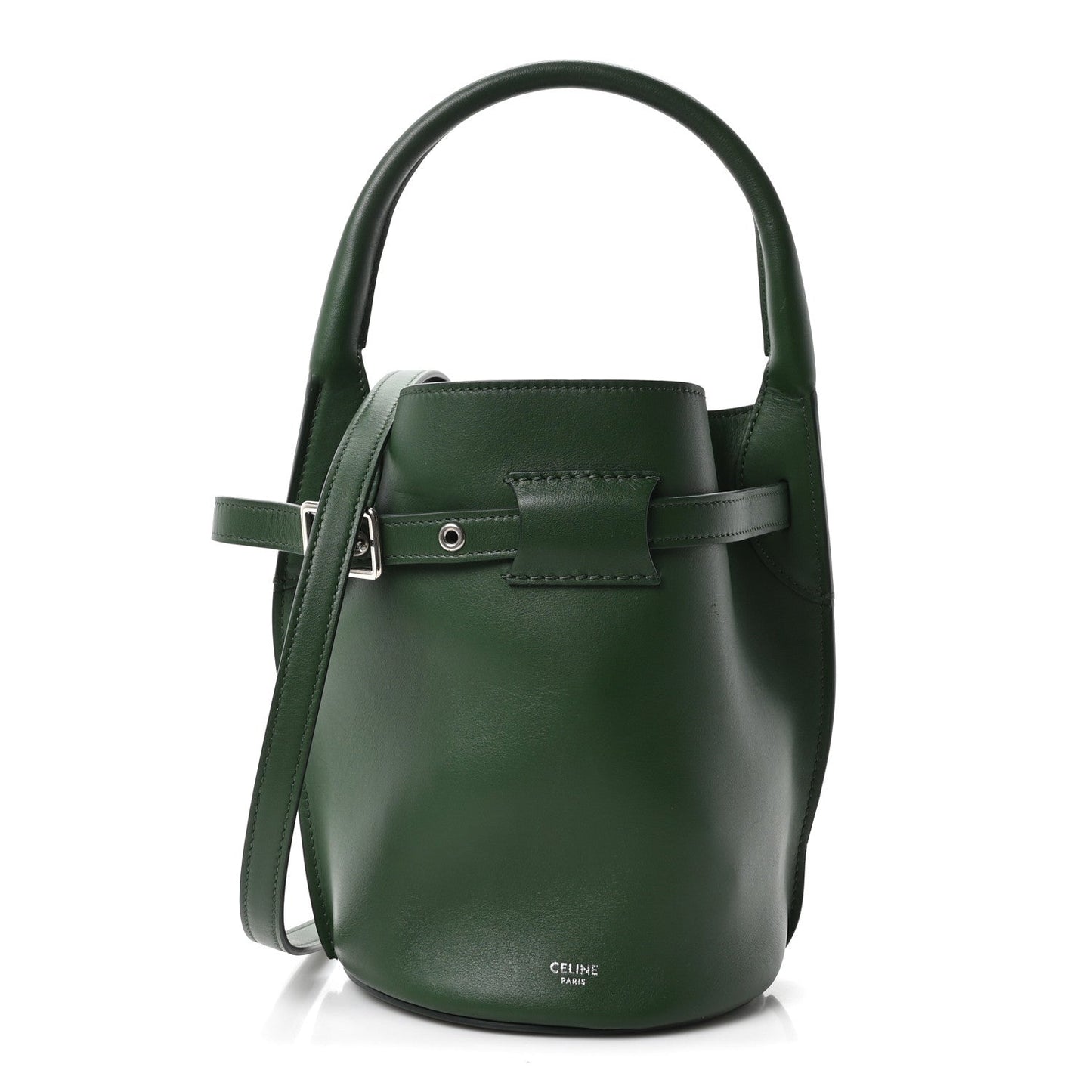 Smooth Calfskin Nano Big Bag Bucket  Forest