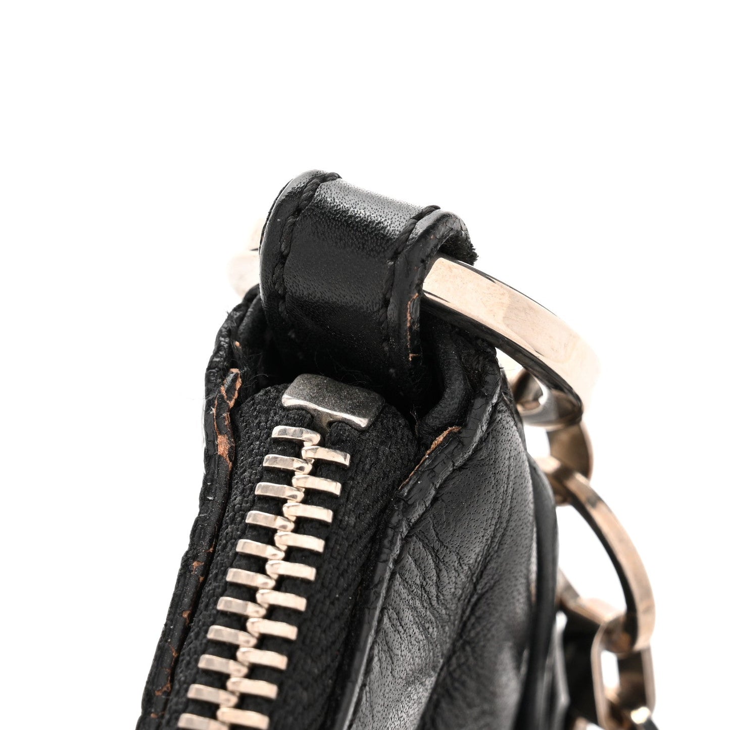 Lambskin Tassel Hobo Black