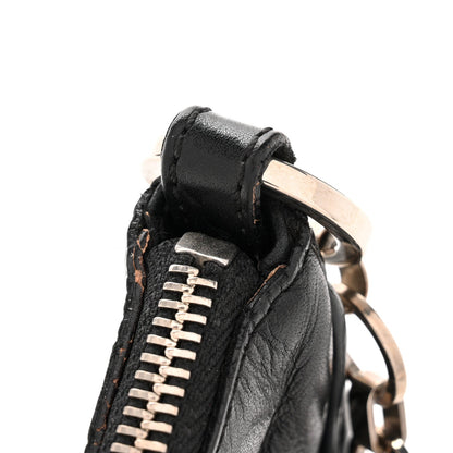 Lambskin Tassel Hobo Black