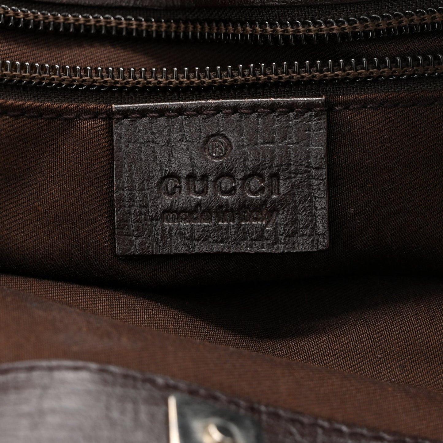 GG Plus Monogram Small Vertical Tote Dark Brown