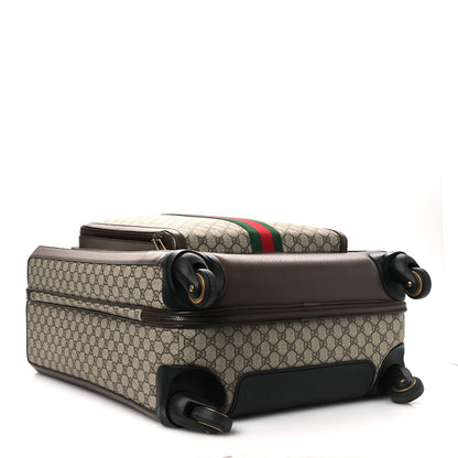 GG Supreme Monogram Web Medium Savoy Trolley Beige Ebony