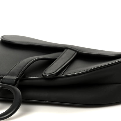 Ultra Matte Calfskin Mini Saddle Bag Black