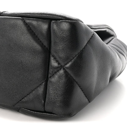 Lambskin Quilted Medium Chanel 19 Flap Black