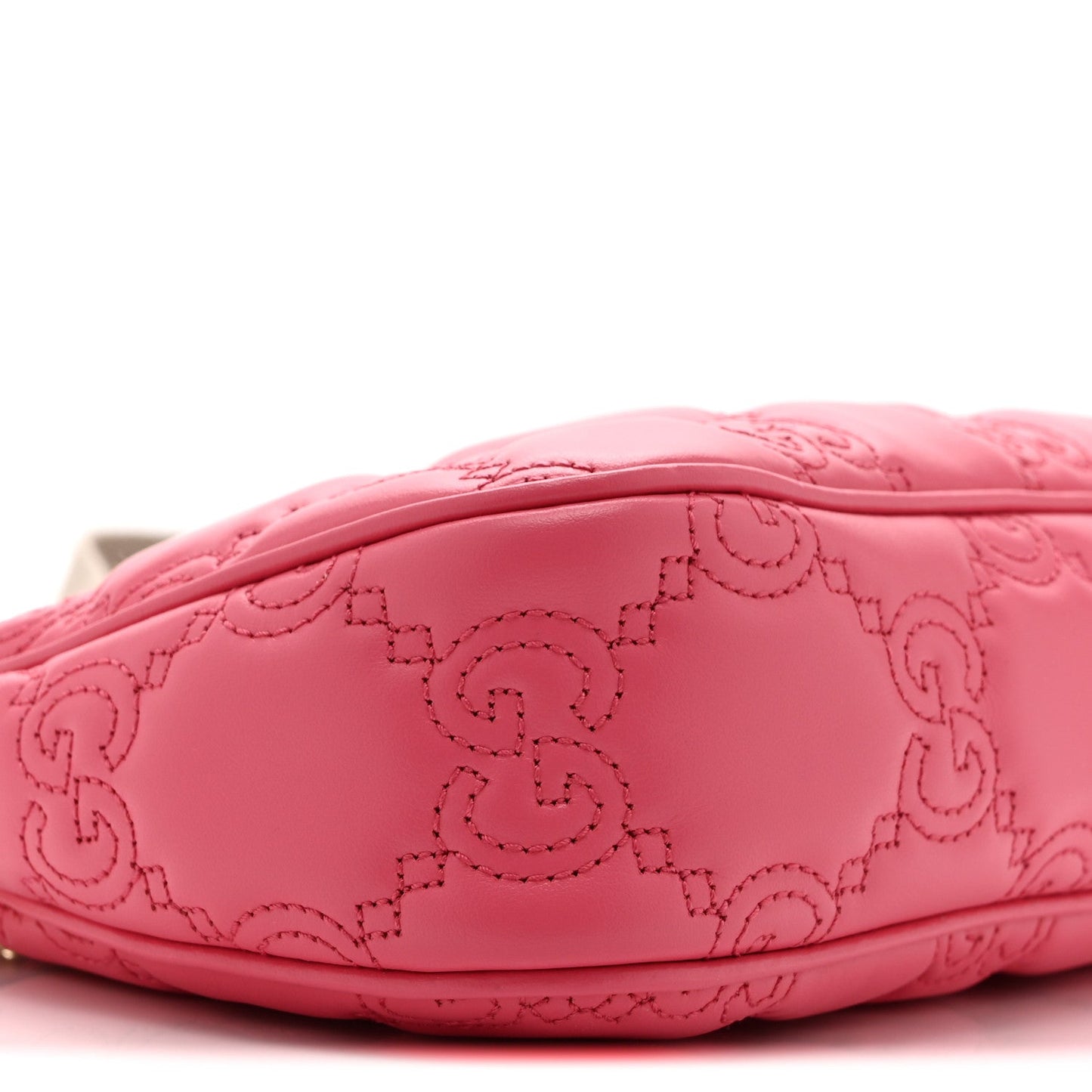 Calfskin GG Matelasse Chain Handbag Rhodamine Pink Natural