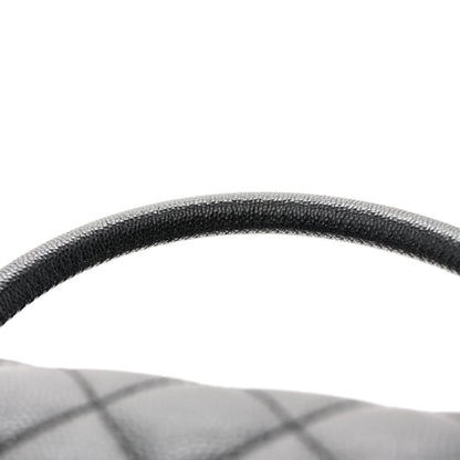Caviar Quilted Small Coco Handle Flap Black