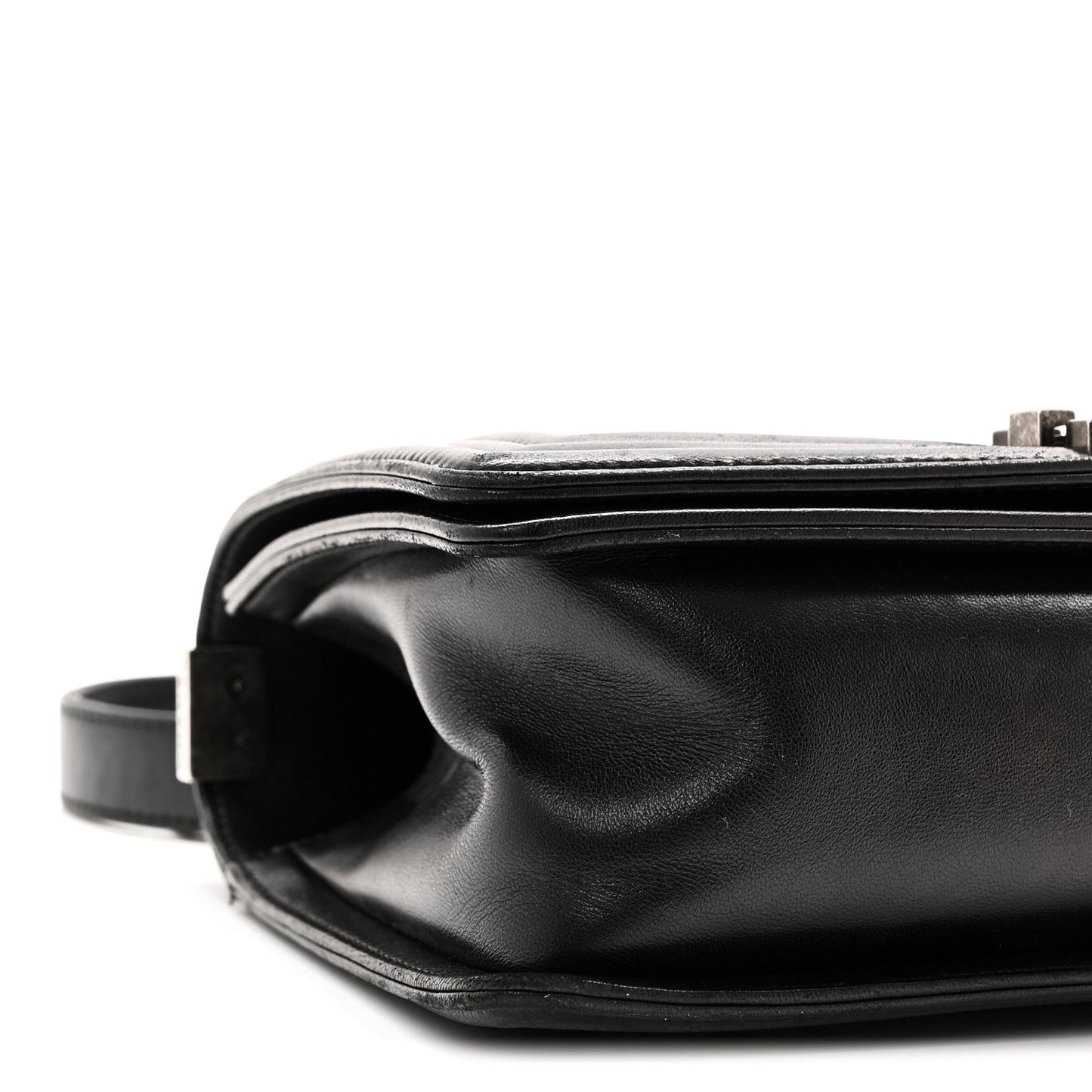 Lambskin Quilted Medium Boy Flap Black