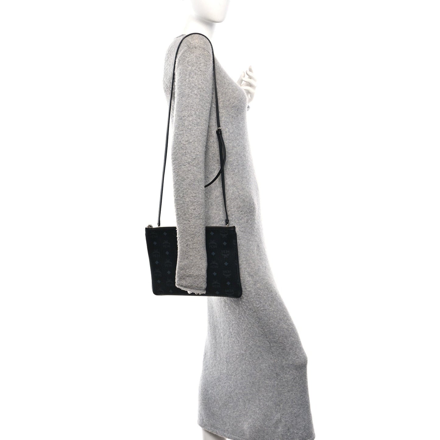 Visetos Medium Crossbody Pouch Black
