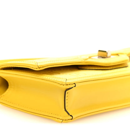 GG Monogram Scratch Lux Calfskin Mini Luce Shoulder Bag Yellow