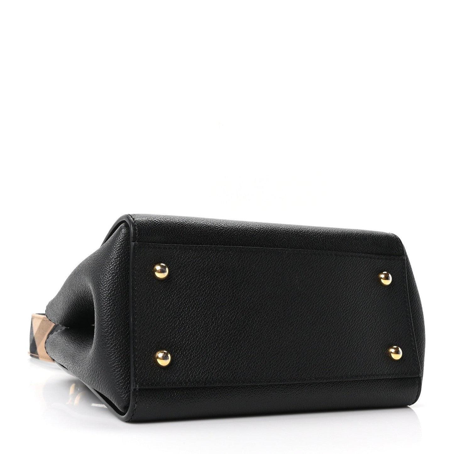 Soft Grain Calfskin Small Buckle Tote Black