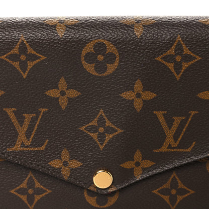 Monogram Pochette Felicie Chain Wallet Fuchsia