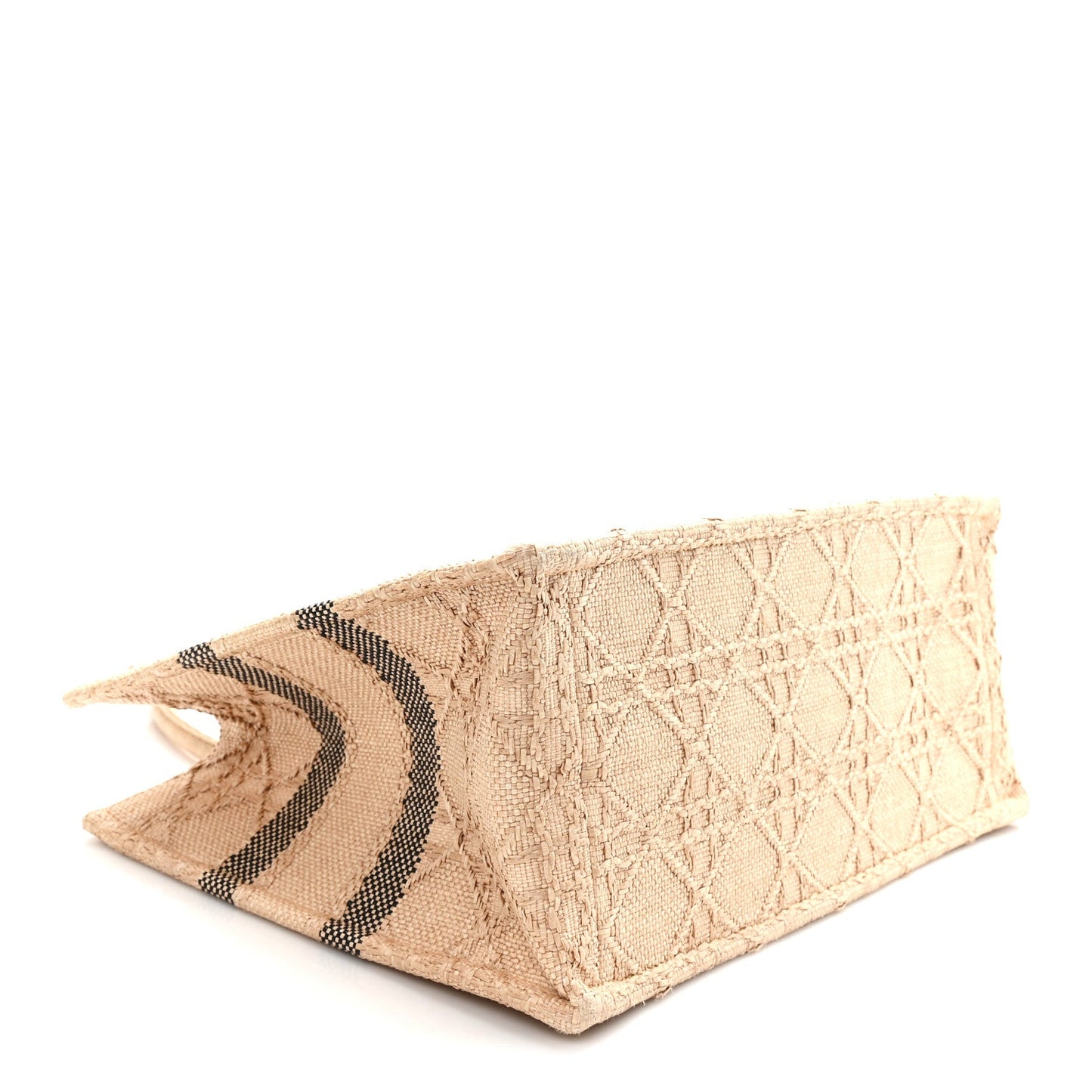 Raffia Cannage Medium Book Tote Natural
