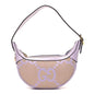 Monogram Jumbo GG Textured Dollar Calfskin Mini Ophidia Half Moon Hobo Beige Lapis