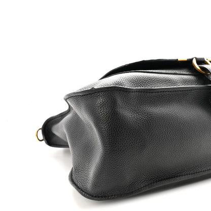 Calfskin Medium Marcie Satchel Black