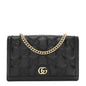 Calfskin GG Matelasse Chain Wallet Black