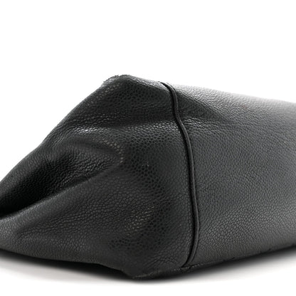 Caviar Quilted Grand Shopping Tote GST Black