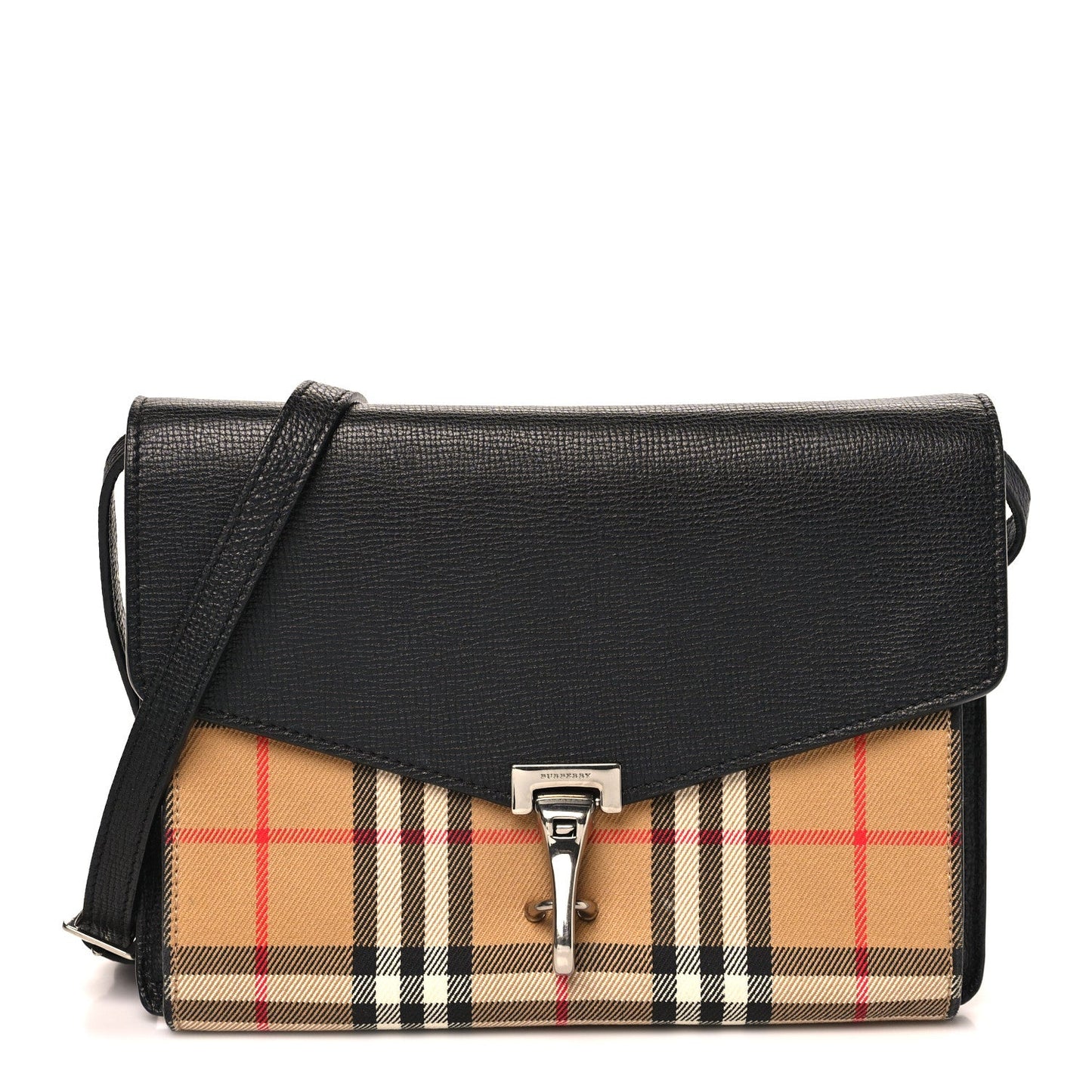 Derby Calfskin Vintage Check Small Macken Crossbody Bag Black
