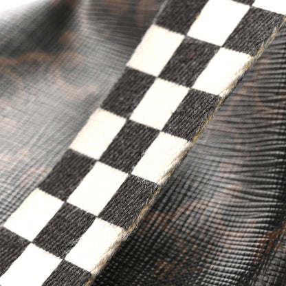 Triomphe Logo Canvas Checker Belt Bag Black