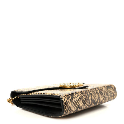 Snakeskin Pearly GG Marmont Chain Wallet Roccia