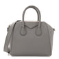 Sugar Goatskin Mini Antigona Pearl Grey