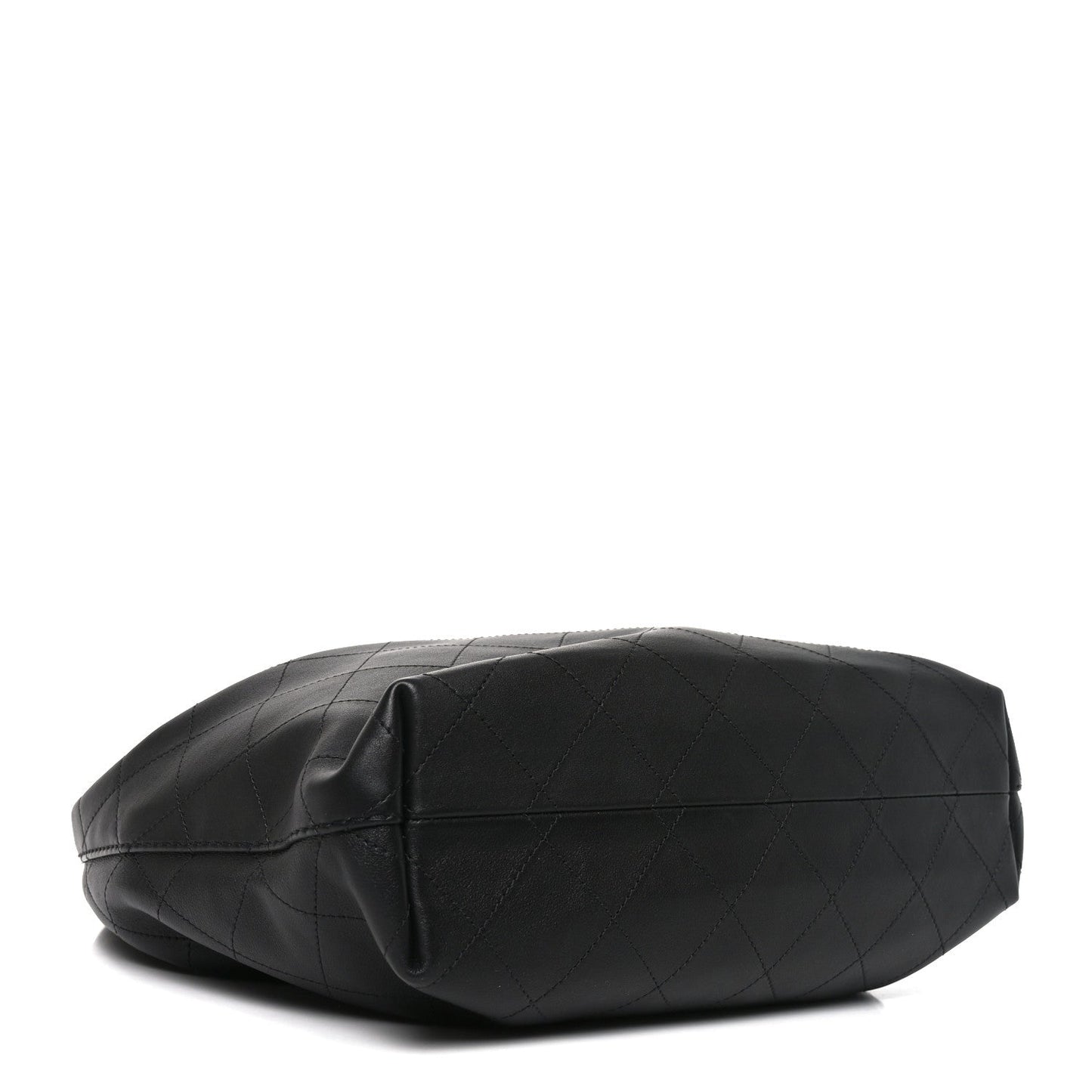 Calfskin Quilted Small Maxi Hobo Black