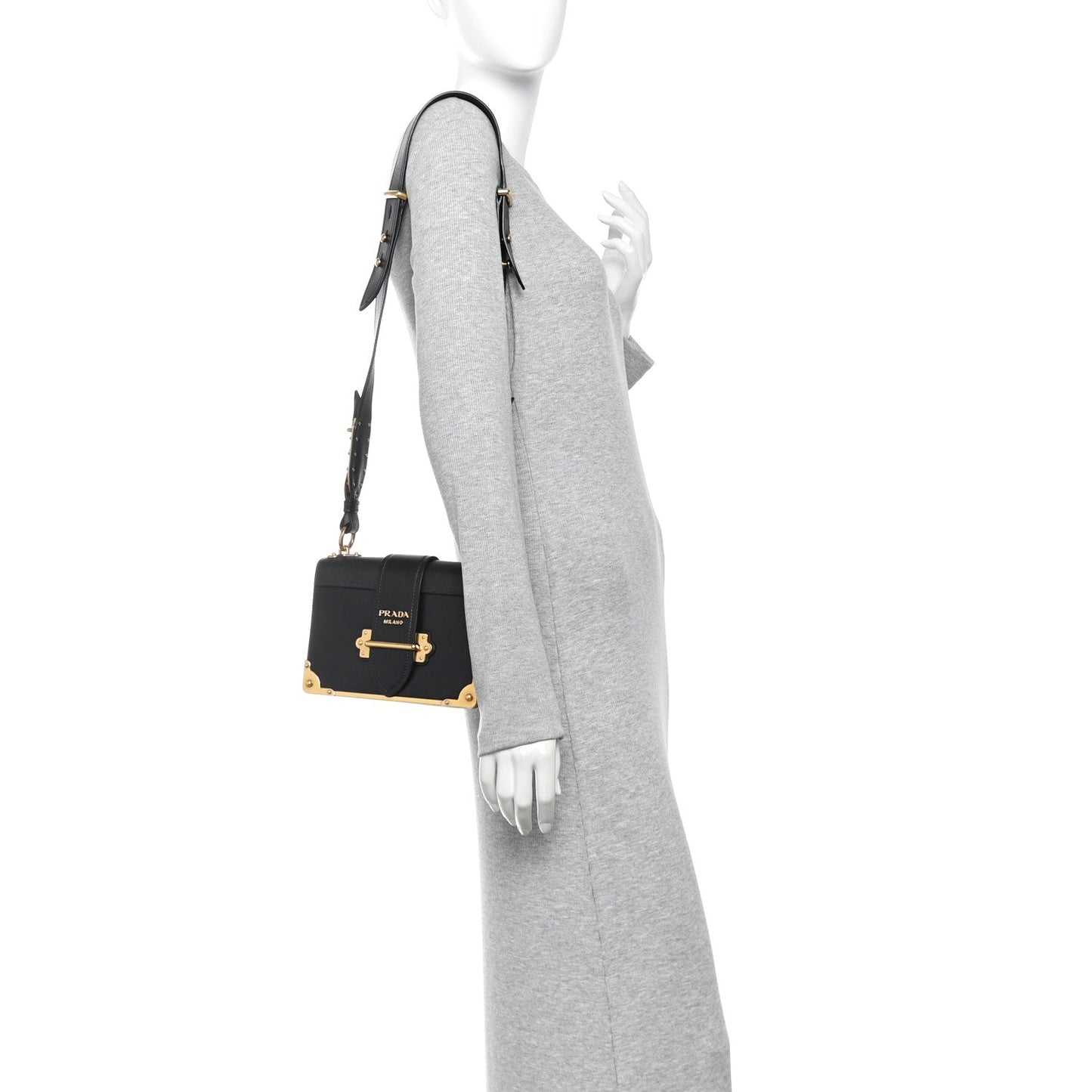 City Calf Saffiano Cahier Bag Black