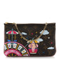 Monogram 2020 Christmas Animation Big Wheel Double Zip Pochette Rose Ballerine