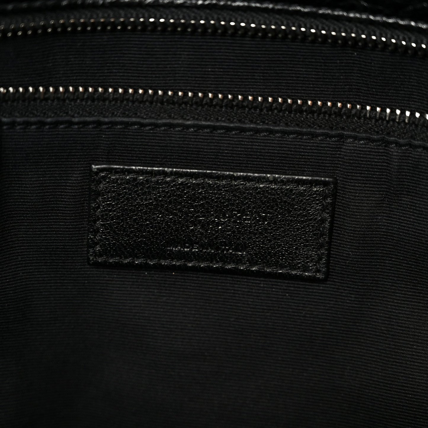 Crinkled Calfskin Matelasse Monogram Large Niki Chain Satchel Black