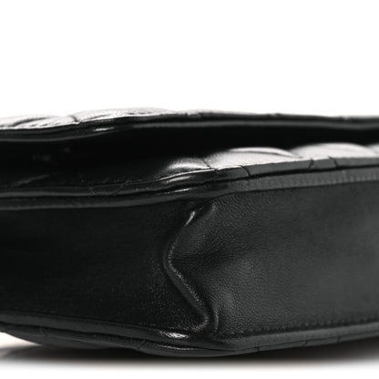 Lambskin Quilted Wallet On Chain WOC Black