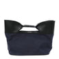 Calfskin Denim Large The Bow Bag Blue Black