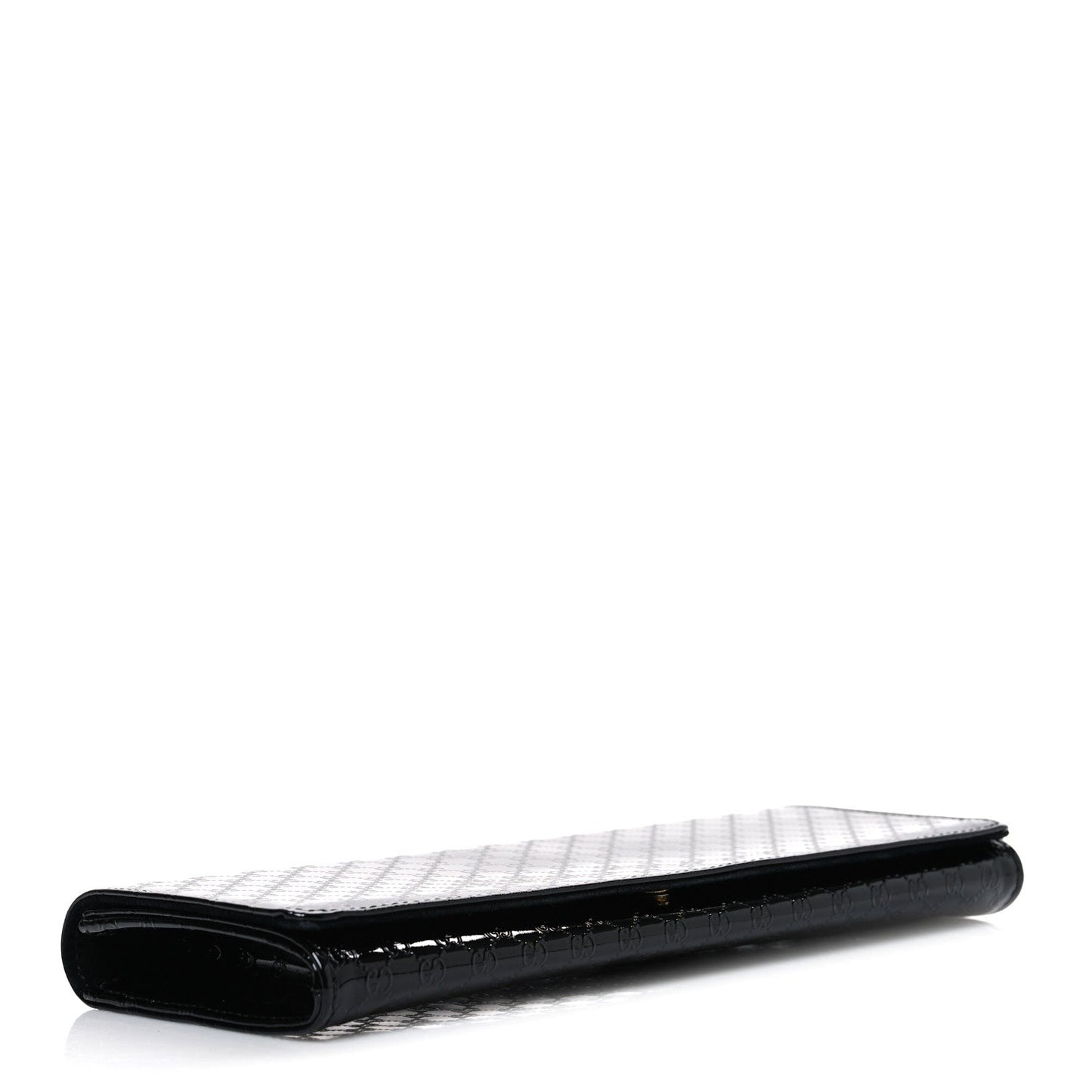 Patent Microguccissima Small Broadway Clutch Black