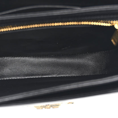 Shiny Calfskin Besace Clea Triomphe Black