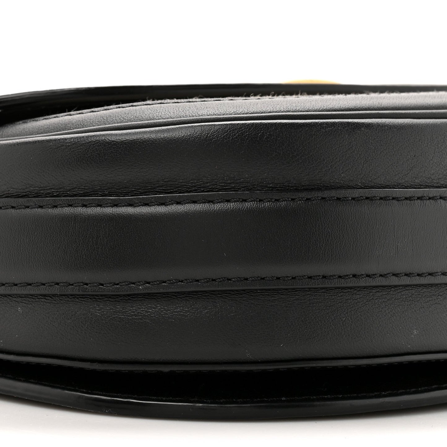Calfskin Linen Small Travia Crossbody Black
