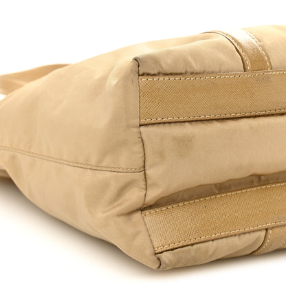 Tessuto Nylon Saffiano Tote Beige