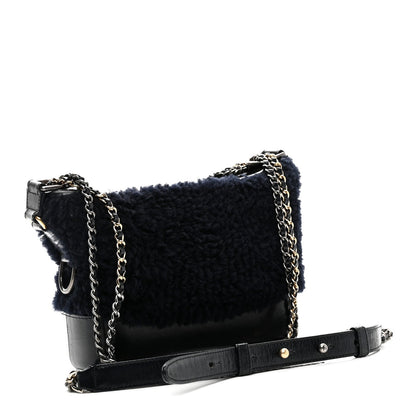 Shearling Small Gabrielle Hobo Navy