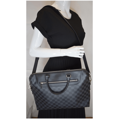 LOUIS VUITTON Porte-Documents Jour Graphite Briefcase Shoulder Bag Black