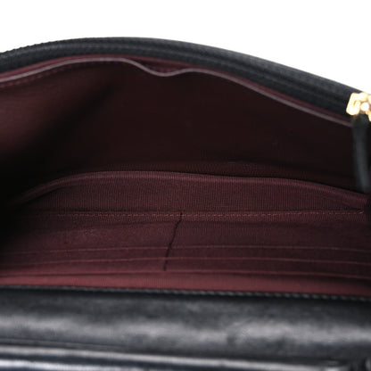 Lambskin Quilted Wallet On Chain WOC Black