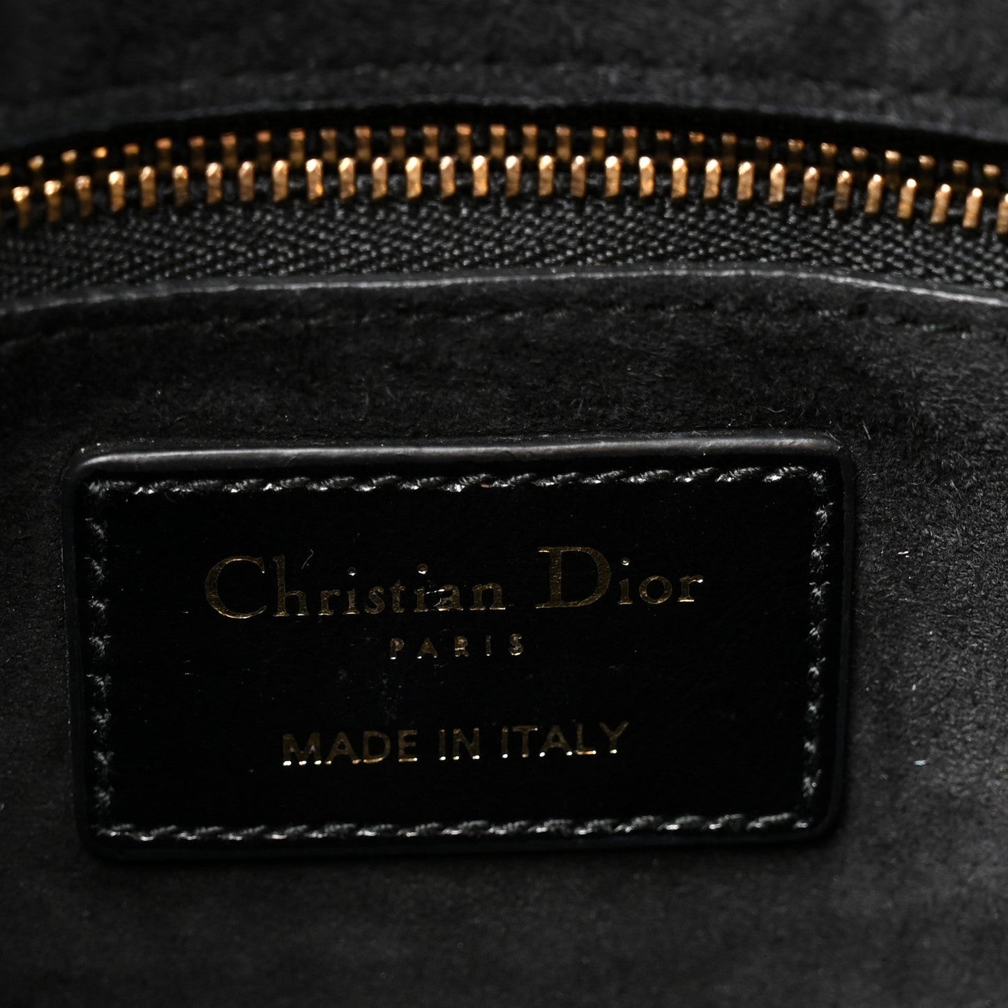 Crinkled Patent Cannage Small Lucky Badges My Lady Dior Black