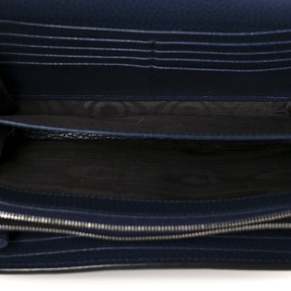 Dollar Calfskin Crystal Mini Dionysus Chain Wallet Blue Agata Black Diamond