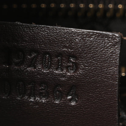Crystal Monogram Large Hysteria Clutch Brown