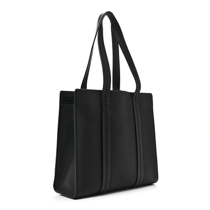 Grained Calfskin LV Aerogram Tote Black
