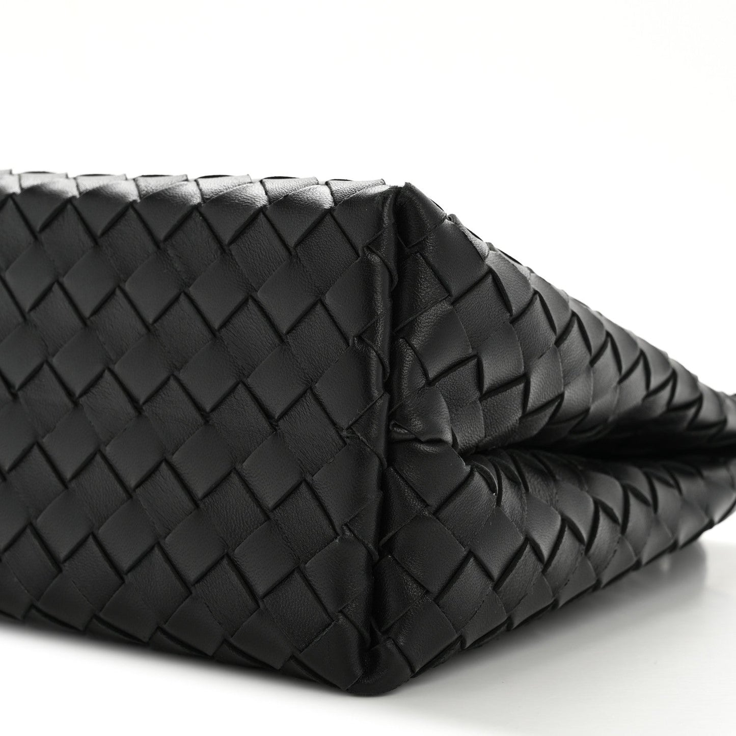Nappa Intrecciato Medium Andiamo Shoulder Bag Black
