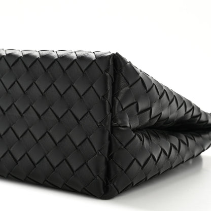 Nappa Intrecciato Medium Andiamo Shoulder Bag Black