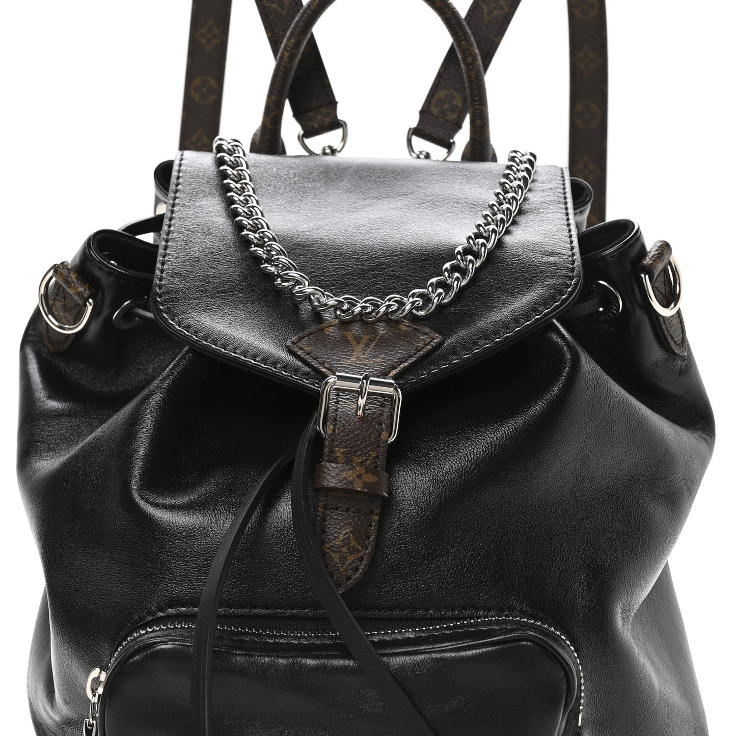 Lambskin Monogram Montsouris Vibe PM Black