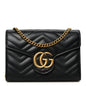 Calfskin Matelasse GG Marmont Chain Wallet Black