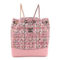 Tweed Calfskin Quilted Gabrielle Backpack Pink